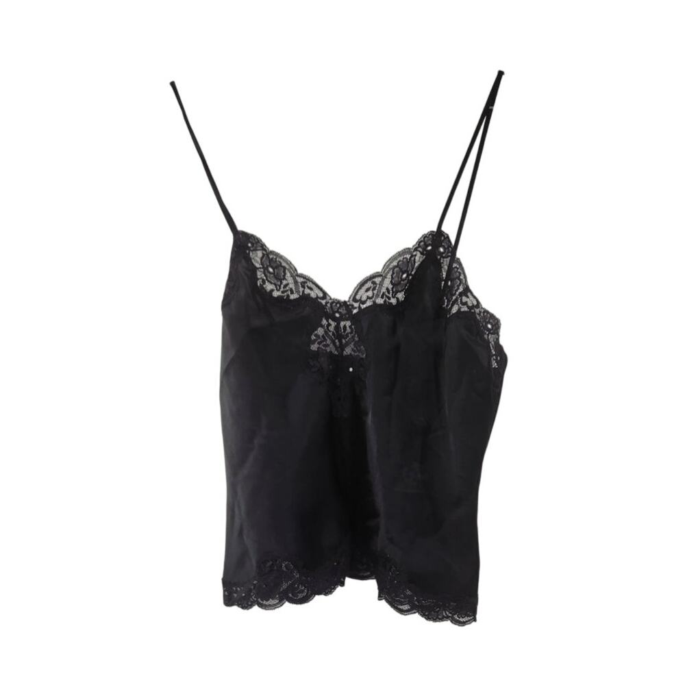 Victoria's Secret Black Cami Spaghetti Strap Tank Top Womens Extra Small Sleep